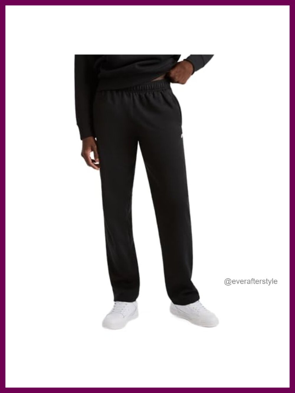 Men's Midweight Fleece Open-Bottom Sweatpants Standard Fit Athletic